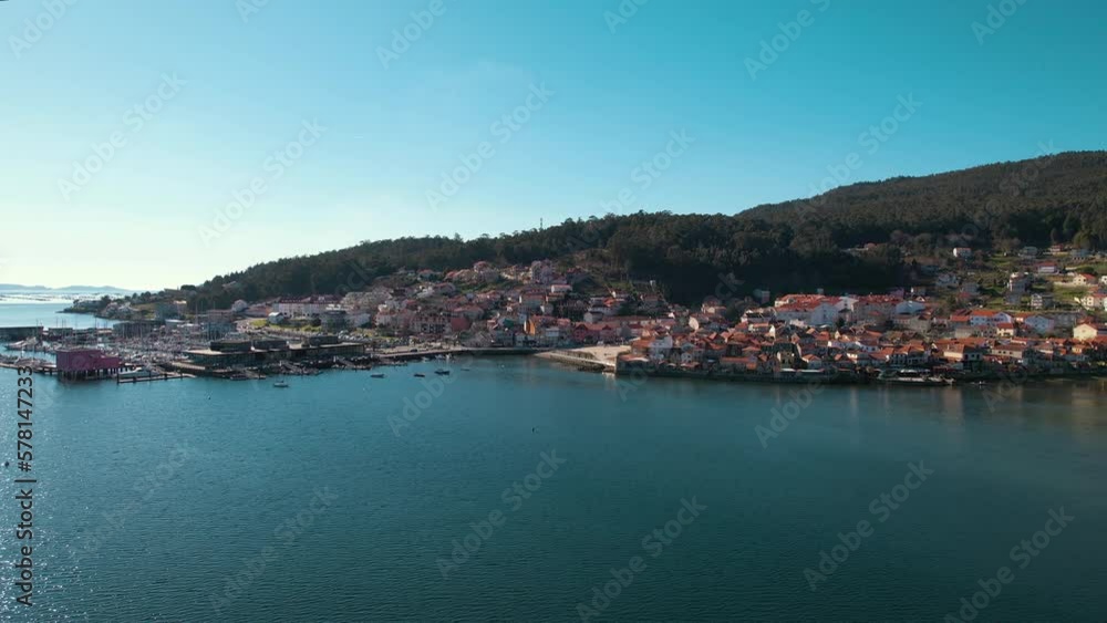 Aerial view of Combarro, beautiful coastal village in Pontevedra,Galicia,Spain. High quality 4k footage. Aerial view of Combarro, beautiful coastal village in Pontevedra,Galicia,Spain. High quality 4k footage.