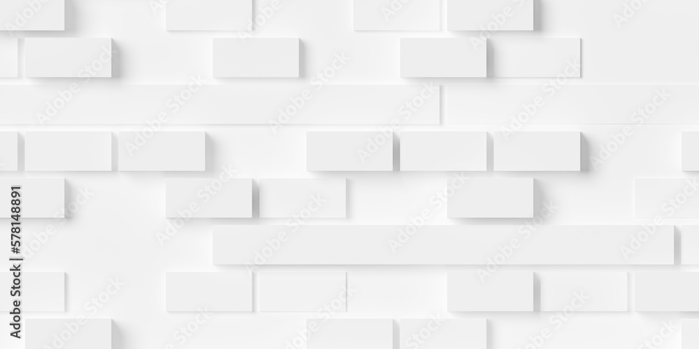 Random offset white cube boxes or bricks block background wallpaper banner template Random offset white cube boxes or bricks block background wallpaper banner template