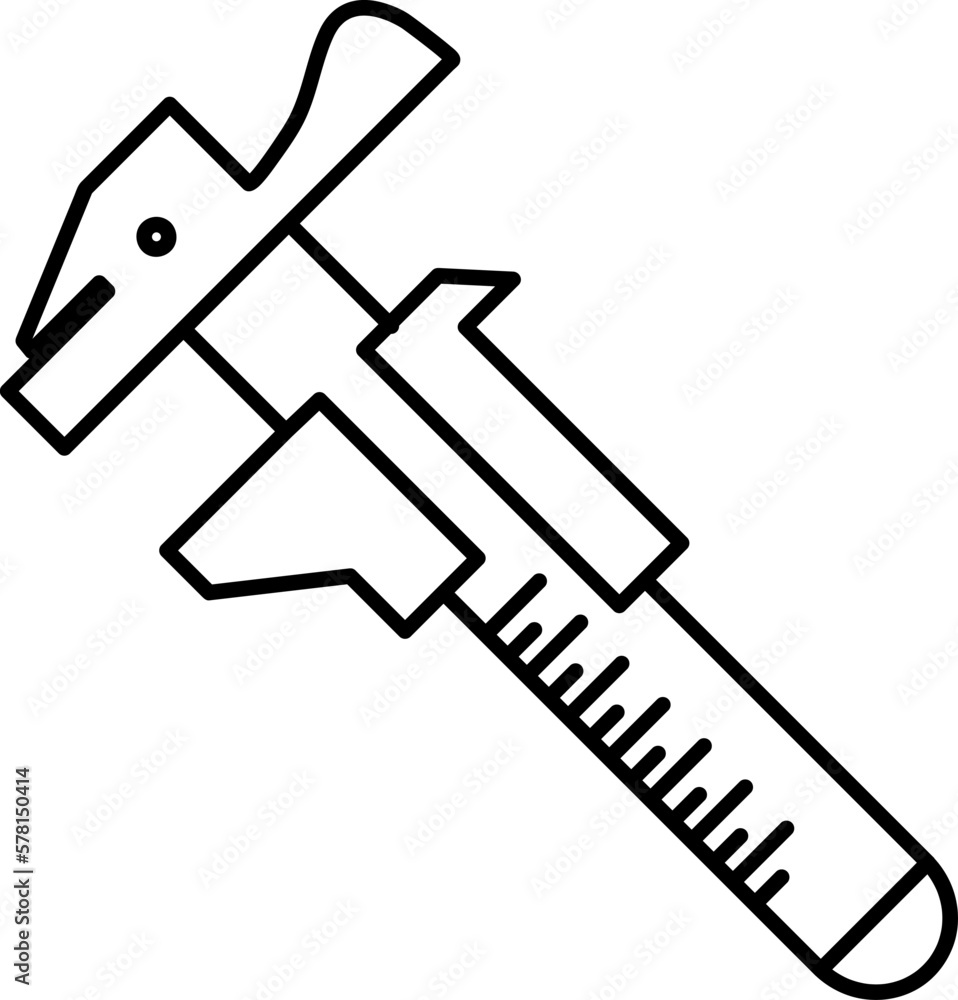 Caliper measuring tool, vector sign. Symbol, logo illustration. Vector graphics.eps Caliper measuring tool, vector sign. Symbol, logo illustration. Vector graphics.eps