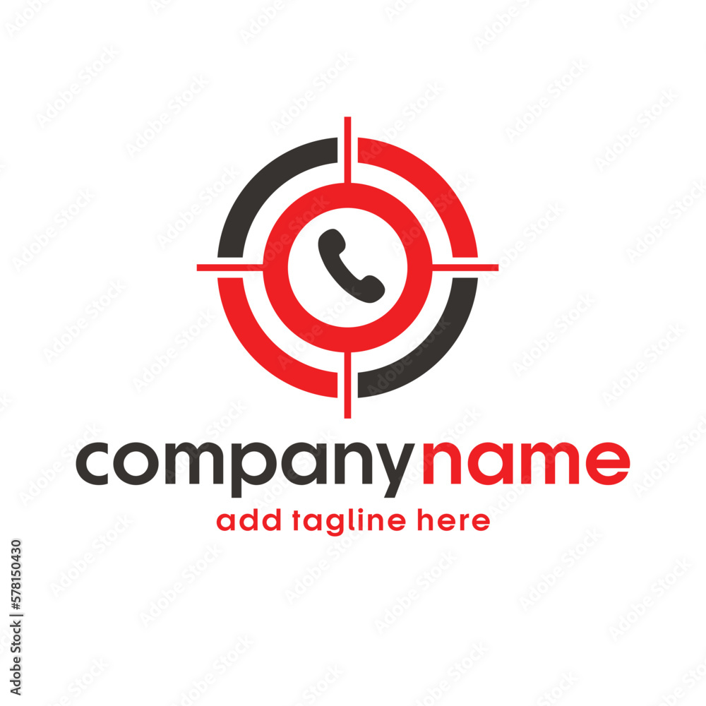phone or call with target icon phone or call with target icon
