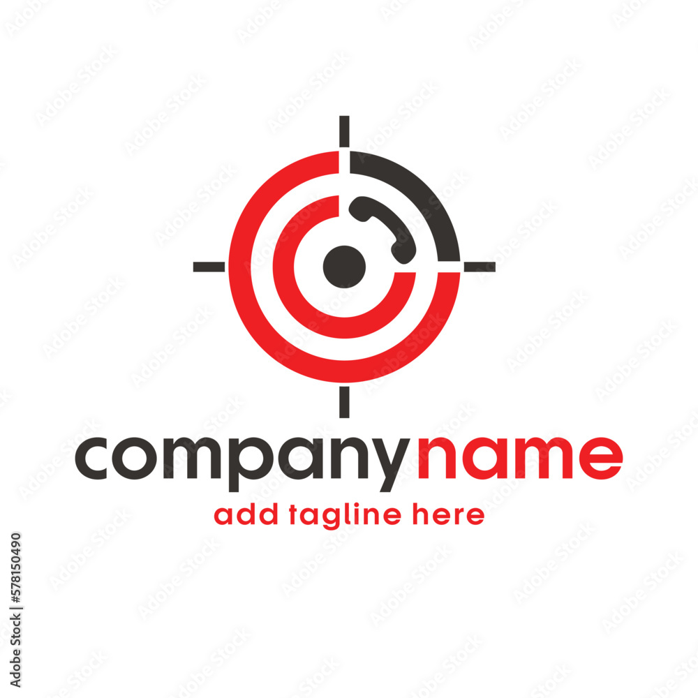 phone or call with target icon phone or call with target icon