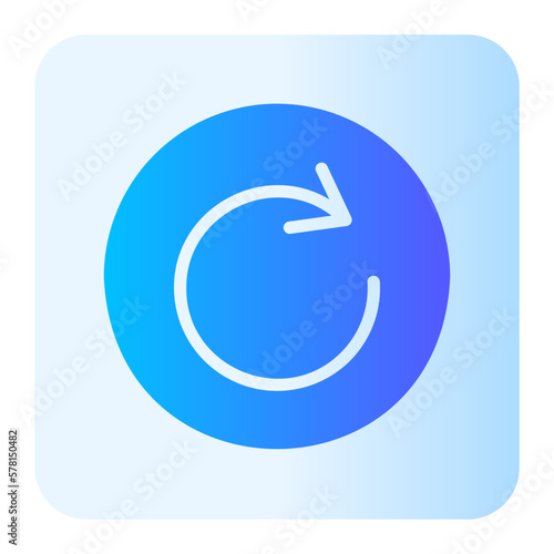 rotate right gradient icon