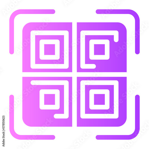 barcode scan gradient icon