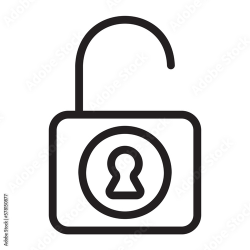 unlock line icon
