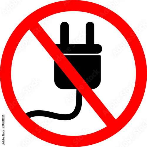 no plug icon vector illustration trendy style on white background..eps