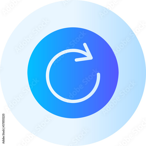 rotate right gradient icon