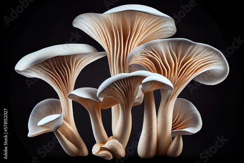 Exquisite Oyster Mushrooms - A Versatile Ingredient for Your Culinary Creations. Generative AI.