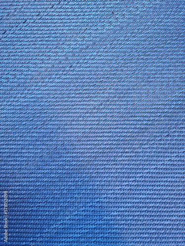 Blue fabric texture close up.