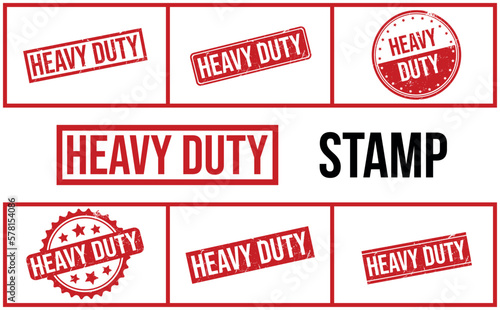 Heavy Duty Rubber Stamp Set Vector