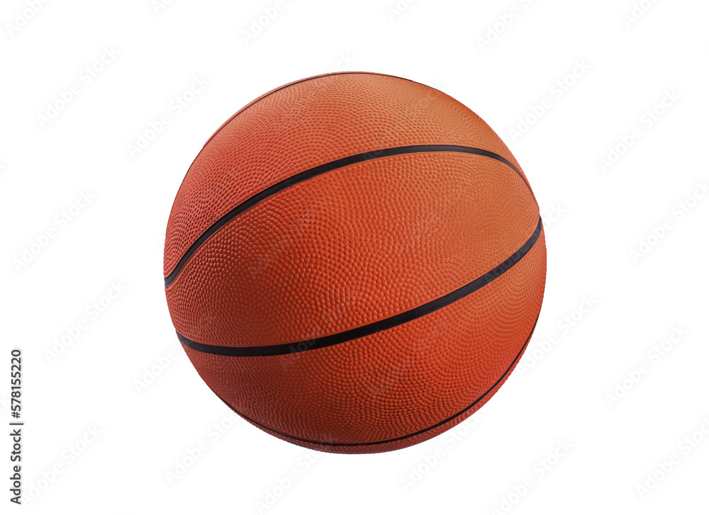 New orange basketball ball isolated on white