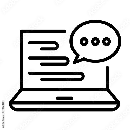 Icono de chat. Diálogo y conversación. Concepto de comunicación online. Ilustración vectorial