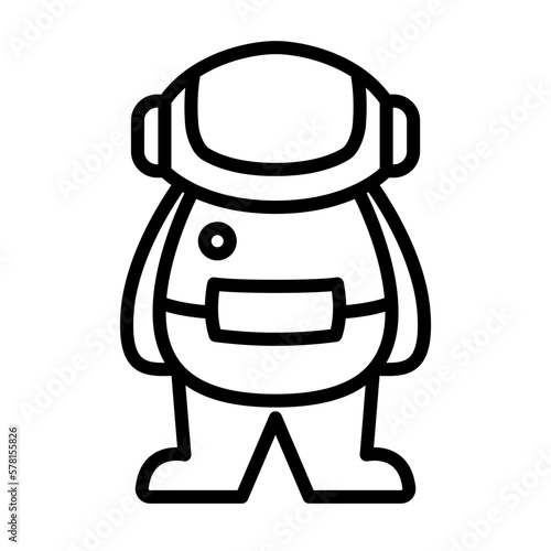 Icono de astronauta. Traje espacial de astronauta. Ilustración vectorial