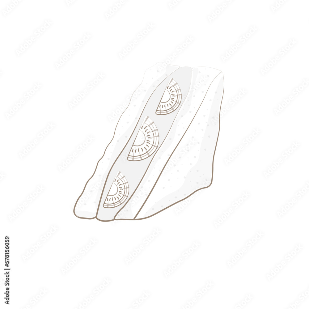 Fruit Sandwich Or Fruit Sando Simple Line Art Illustration Logo Fruit Sandwich Or Fruit Sando Simple Line Art Illustration Logo