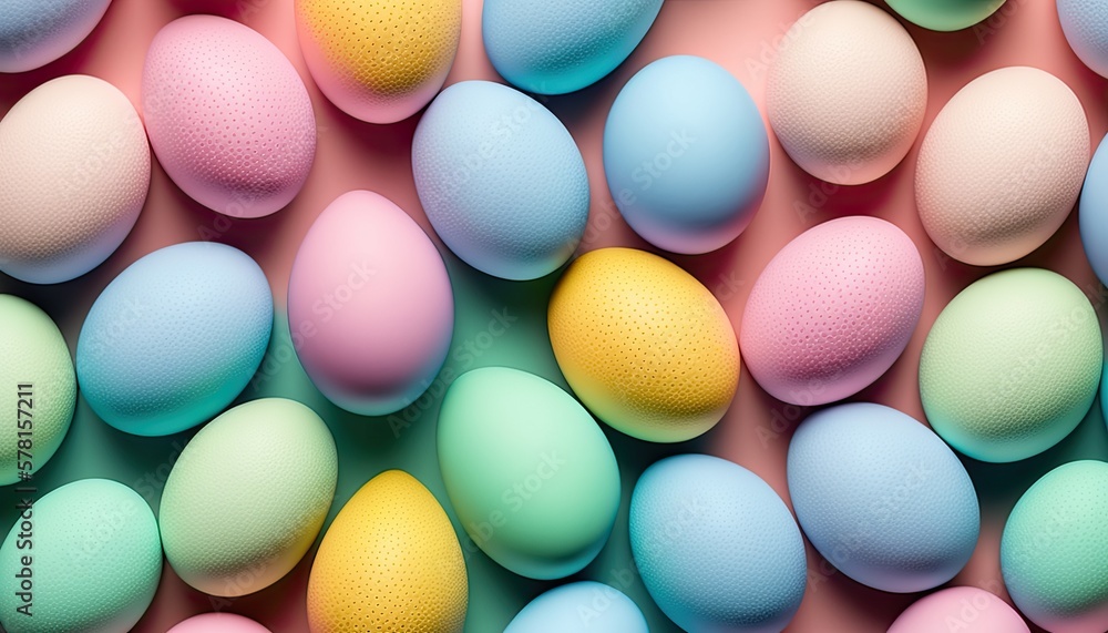 Pastel Easter Eggs Background. Generative Ai Pastel Easter Eggs Background. Generative Ai