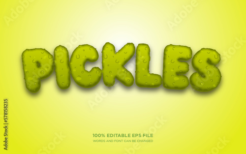 Pickles 3D editable text style effect	

