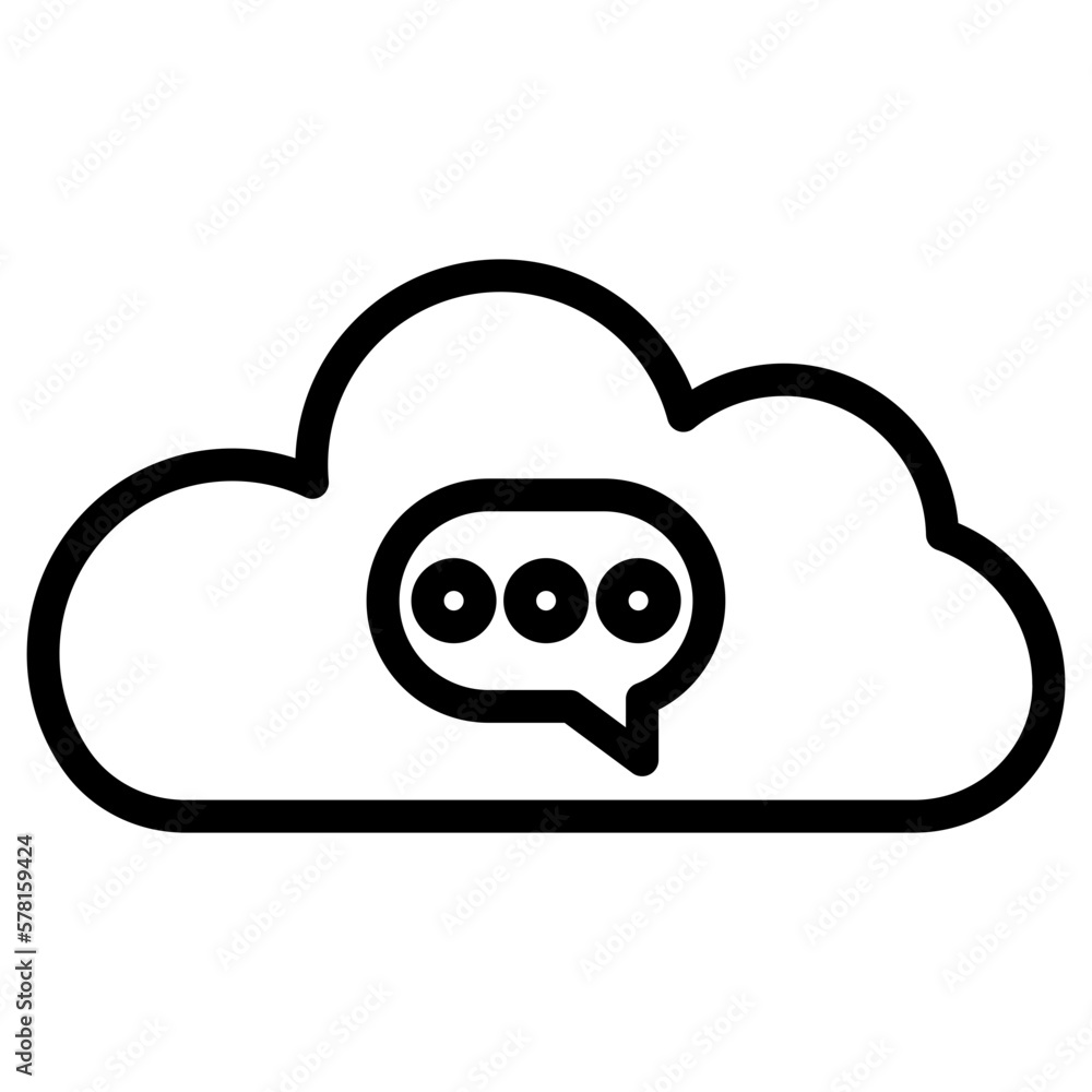 bubble chat cloud computing icon bubble chat cloud computing icon