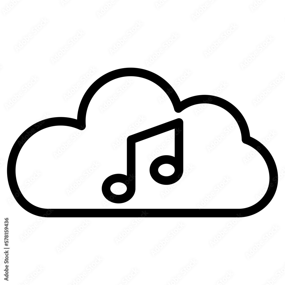 music cloud computing icon music cloud computing icon