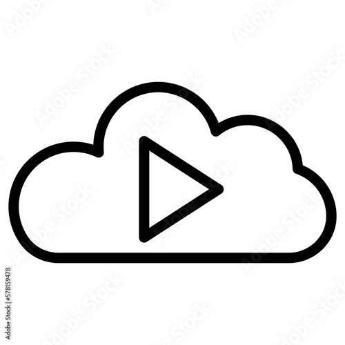 player cloud computing icon