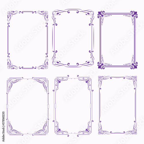 set of ornamental frames