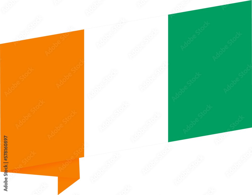 Cote d’Ivoire flag wave isolated on png or transparent background Cote d’Ivoire flag wave isolated on png or transparent background