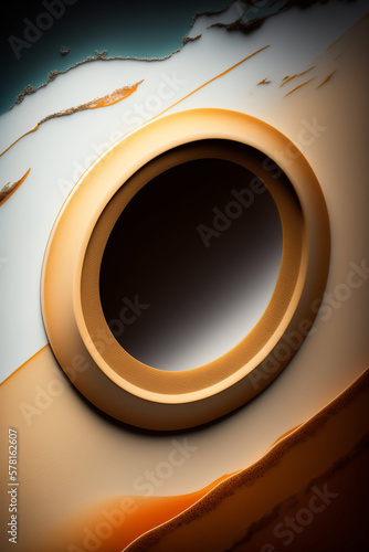 Golden Hole on Wall - AI Generated Unique and Elegant Wall Art for Designers
