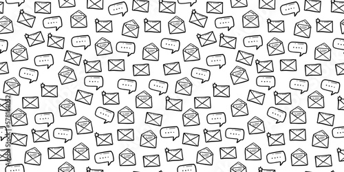 letter mail email doodle seamless pattern good for background backdrop and wallpaper