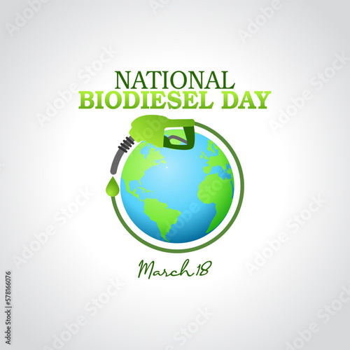 vector graphic of national biodiesel day good for national biodiesel day celebration. flat design. flyer design.flat illustration.