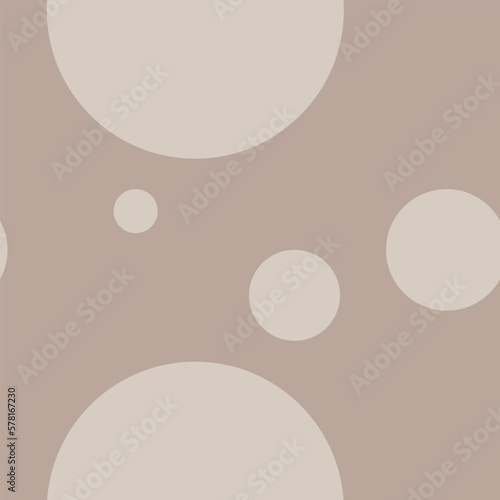 Seamless pattern of circles, hand-drawn.Ornament on a beige background. Design of background, wallpaper, textiles, packaging.