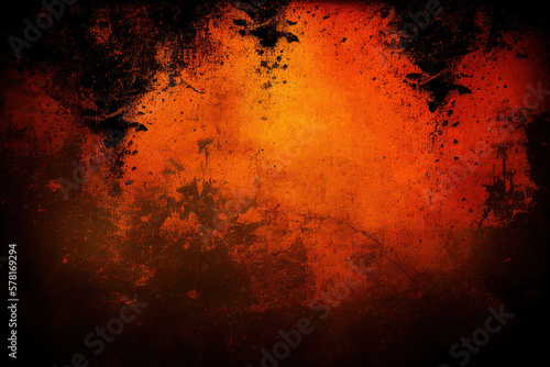 Orange concrete wall  abstract texture background  cement backdrop  generative ai