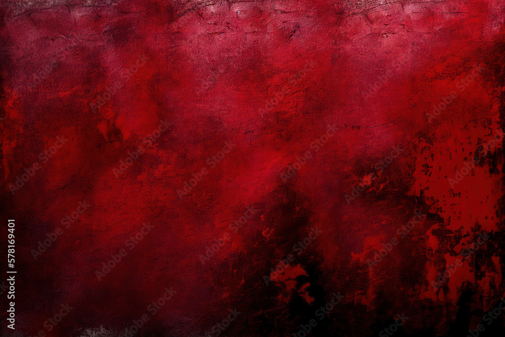 Red concrete wall, abstract texture background, cement backdrop, generative ai