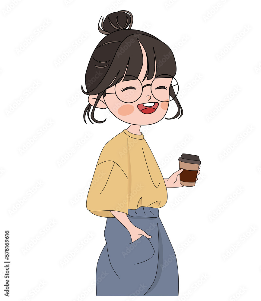 woman holding coffee cup