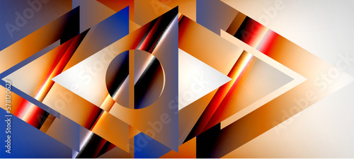 Wallpaper Mural Triangle abstract background with shiny and glossy effects. Vector Illustration For Wallpaper, Banner, Background, Card, Book Illustration, landing page Torontodigital.ca