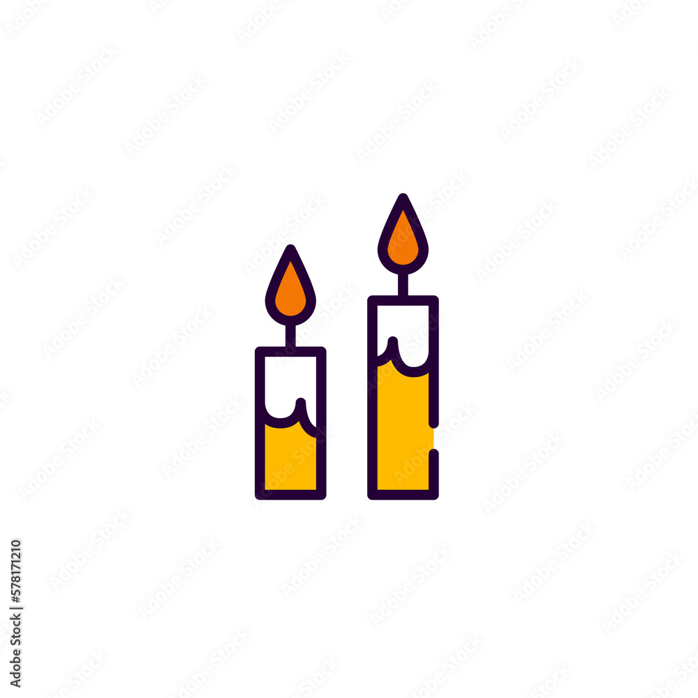 Two lit candles