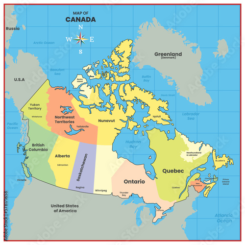 Map of Canada Country