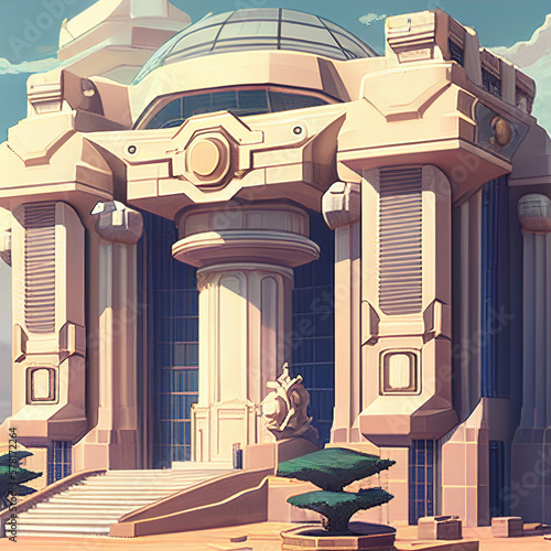 Building Architectural and Stone Statue