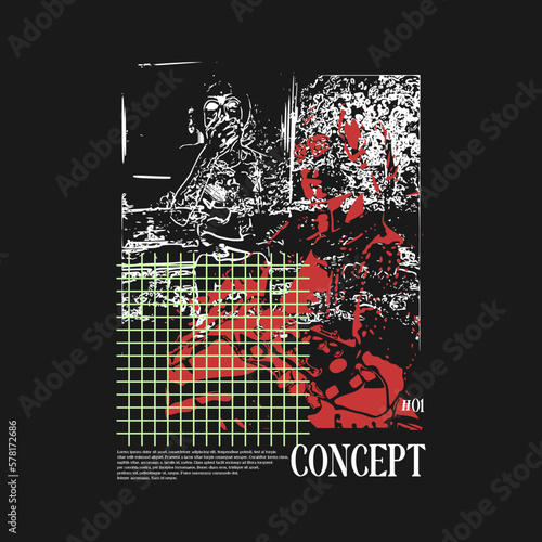 Concept design for streetwear illustration