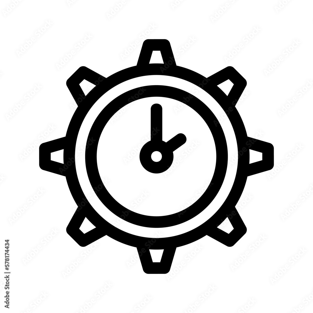 clock icon or logo isolated sign symbol vector illustration - high quality black style vector icons

