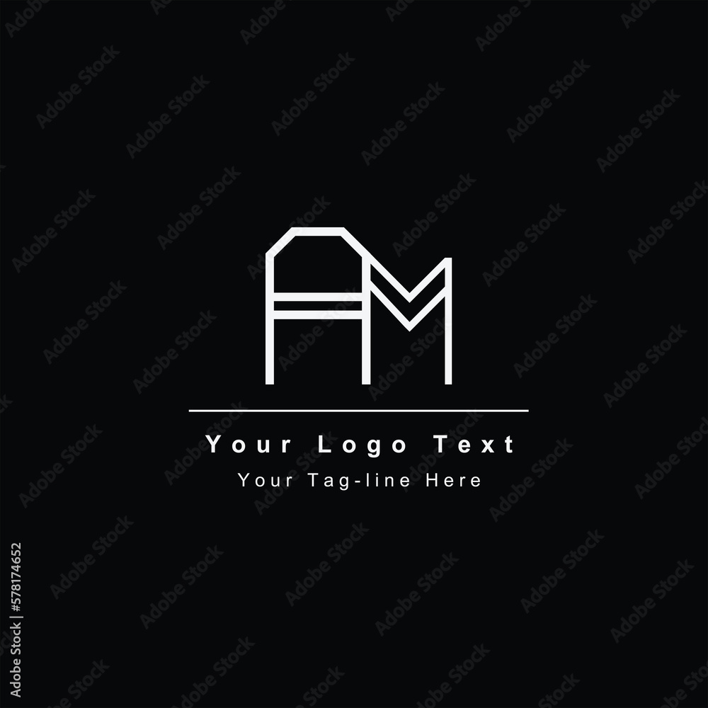 AM or MA letter logo. Unique attractive creative modern initial AM MA A M initial based letter icon logo