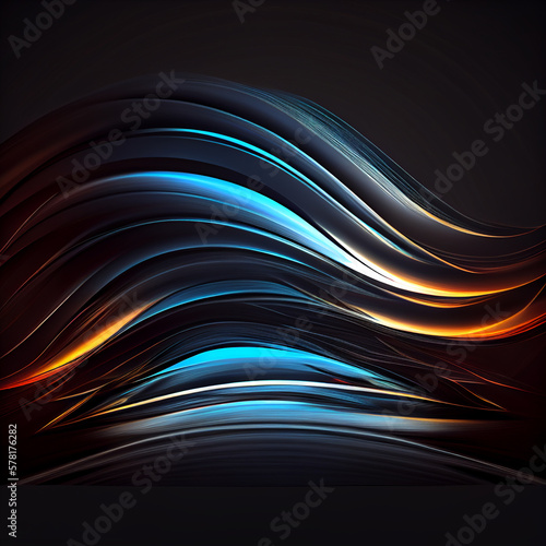 Wave of 3d line and weave lines. Abstract background.