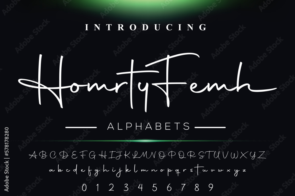 signature font alphabet vector illustration isolated Background