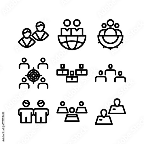 teamwork icon or logo isolated sign symbol vector illustration - high quality black style vector icons 