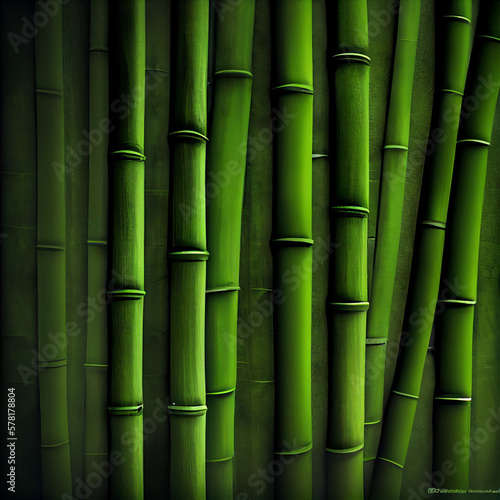 Green bamboo fence texture background, bamboo texture