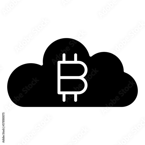 bitcoin cloud computing icon