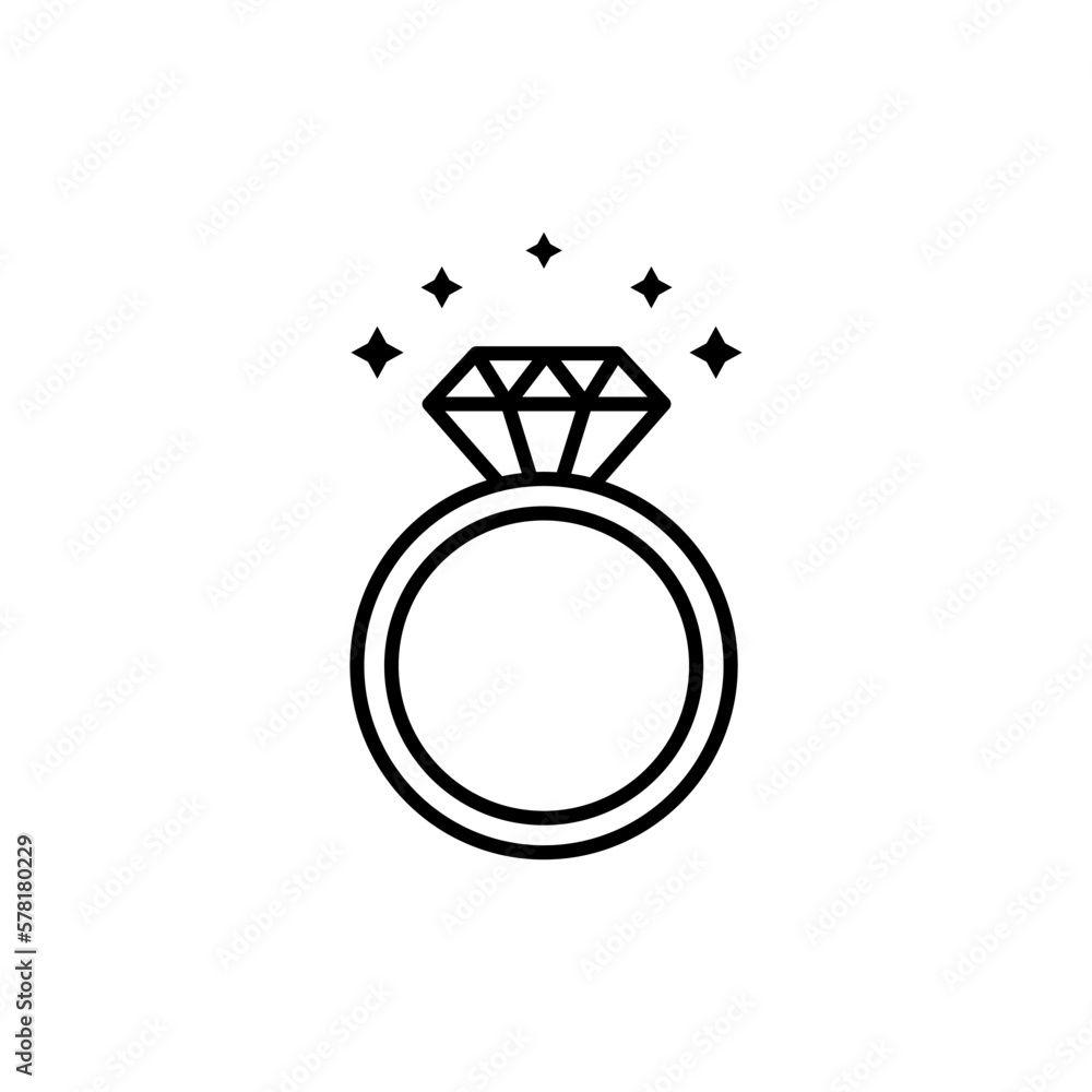 Ring Diamond Icon vector design templates Ring Diamond Icon vector design templates