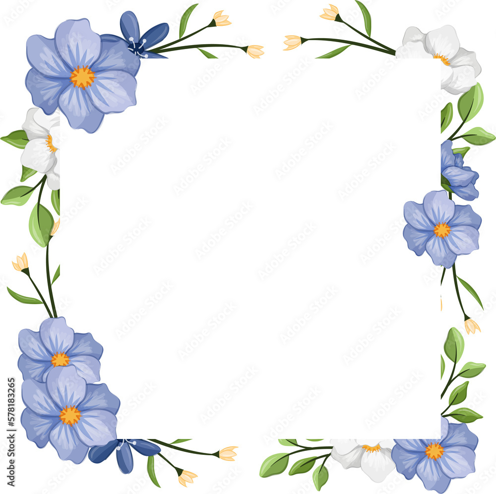 Obraz premium blue floral bouquet with watercolor