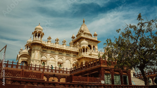 Jodhpur, Rajasthan, India 2nd March 2023: The Jaswant Thada is a cenotaph located in the blue city Jodhpur, Rajasthan. Visuals of beautiful Rajasthan Heritage. Used by Rajputs of marwar for cremation