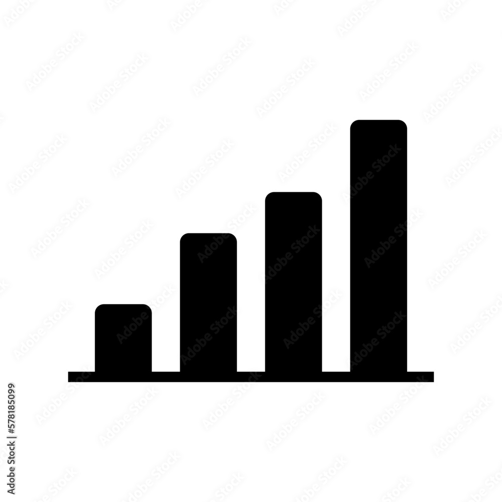 bar chart icon or logo isolated sign symbol vector illustration - high quality black style vector icons
