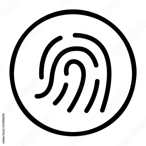 fingerprint line icon