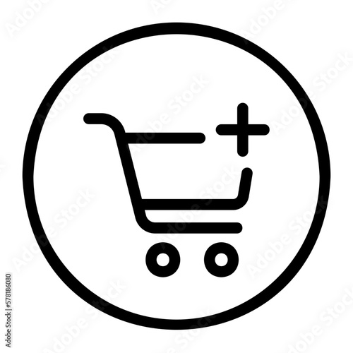 shopping cart line icon