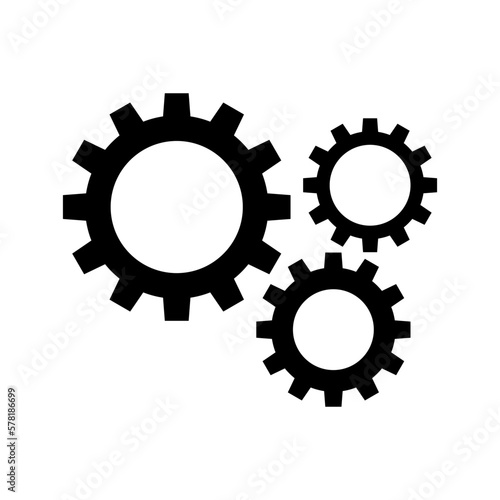 cogs icon or logo isolated sign symbol vector illustration - high quality black style vector icons  © Zahroe